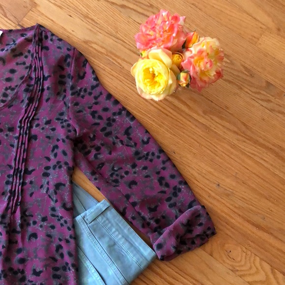 🌺 UO Pins & Needles; Grape/Gray Blouse Sz. XS/S!! - Picture 5 of 8